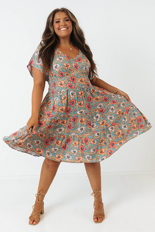 Poppies Please Babydoll Dress Curves Image - 1