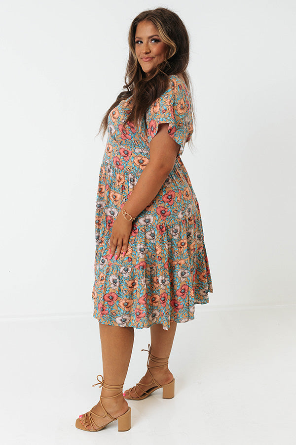 Poppies Please Babydoll Dress Curves Image - 2