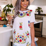 Cozy Cabana Embroidered Top In White Image - 1