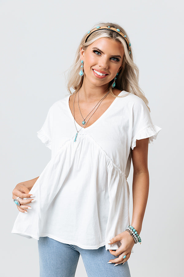 All You Ever Wanted Babydoll Top In White Image - 3