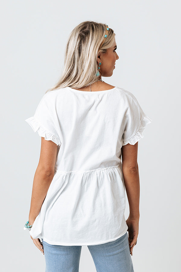 All You Ever Wanted Babydoll Top In White Image - 4