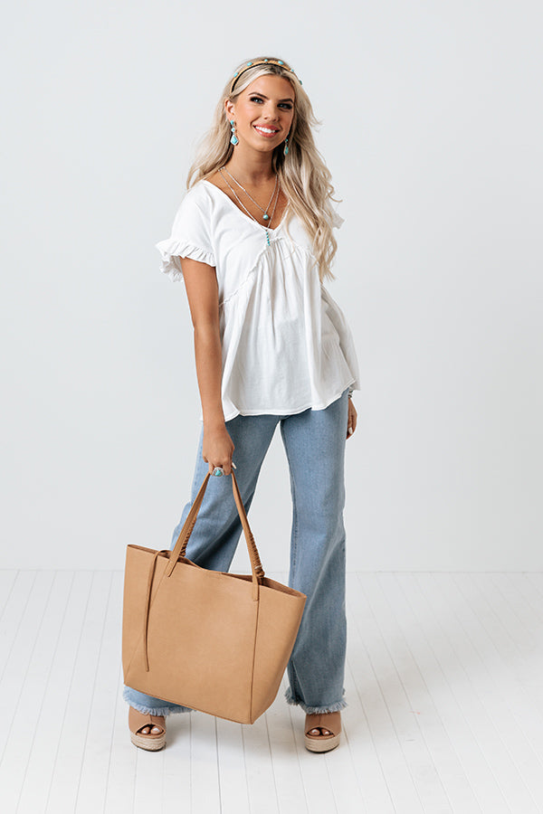 All You Ever Wanted Babydoll Top In White Image - 2