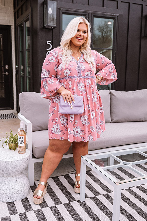 Captivated By Grace Floral Babydoll Dress   Curves Image - 1