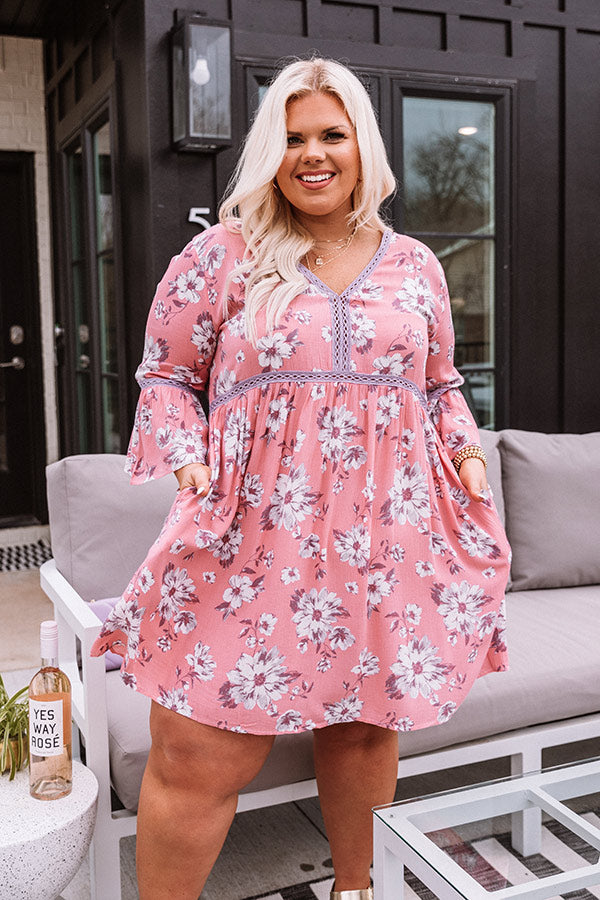 Captivated By Grace Floral Babydoll Dress   Curves Image - 3