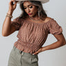 On The Haute Spot Crop Top In Rustic Rose Image - 1