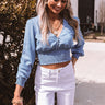 Faithful Promise Chambray Crop Top Image - 1
