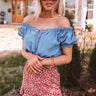 Southern Accent Chambray Crop Top Image - 1