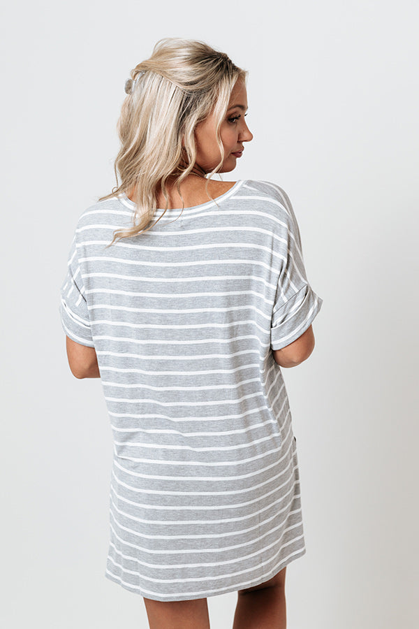 Nautical Charm Shift Tee in Grey Image - 5
