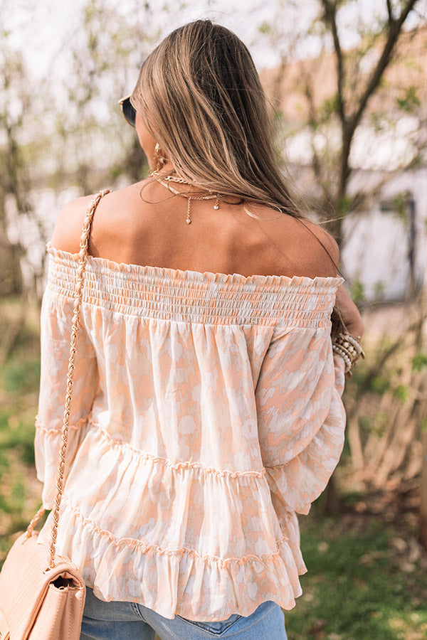 Flirty Phase Off Shoulder Top in Birch Image - 4