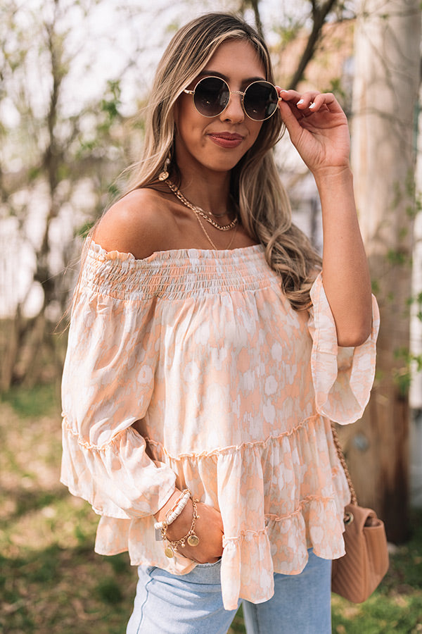 Flirty Phase Off Shoulder Top in Birch Image - 5