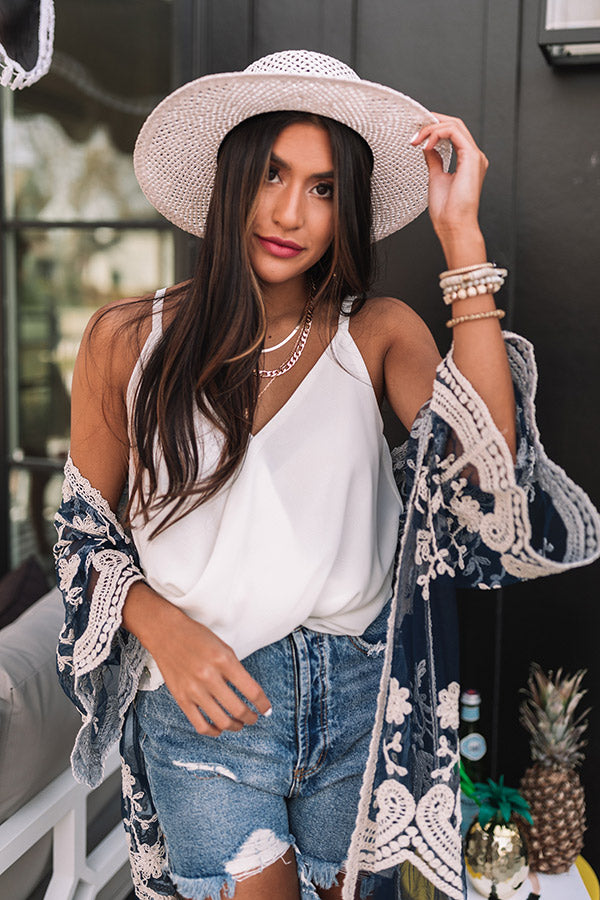 Posh Lane Wrap Top In White Image - 5