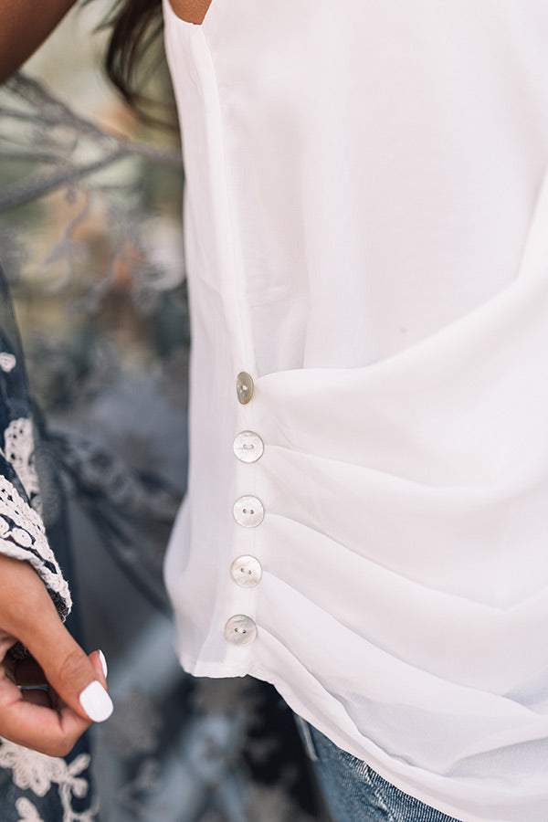 Posh Lane Wrap Top In White Image - 2