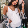 Posh Lane Wrap Top In White Image - 1