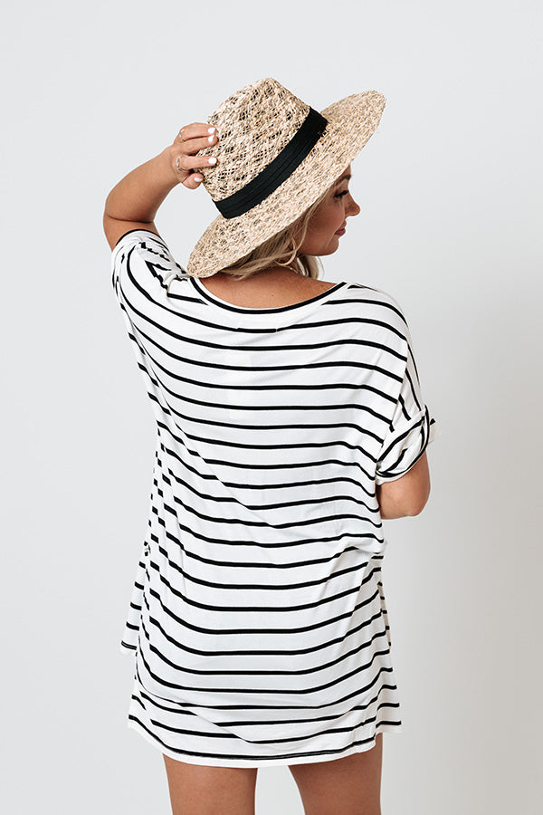 Nautical Charm Shift Tee in White Image - 5