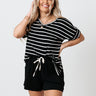 Nautical Charm Shift Tee in Black Image - 1