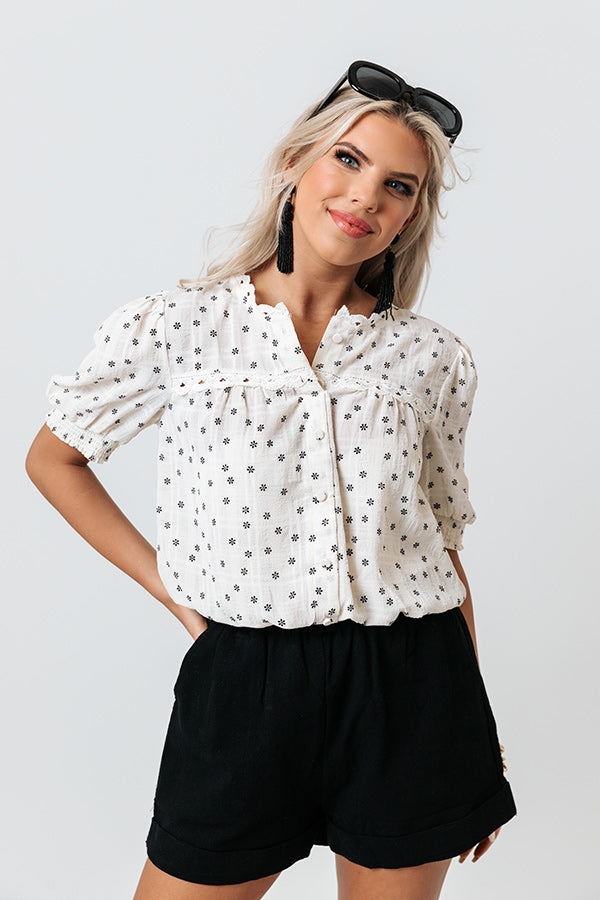 Gardenia Darling Top In Cream Image - 4