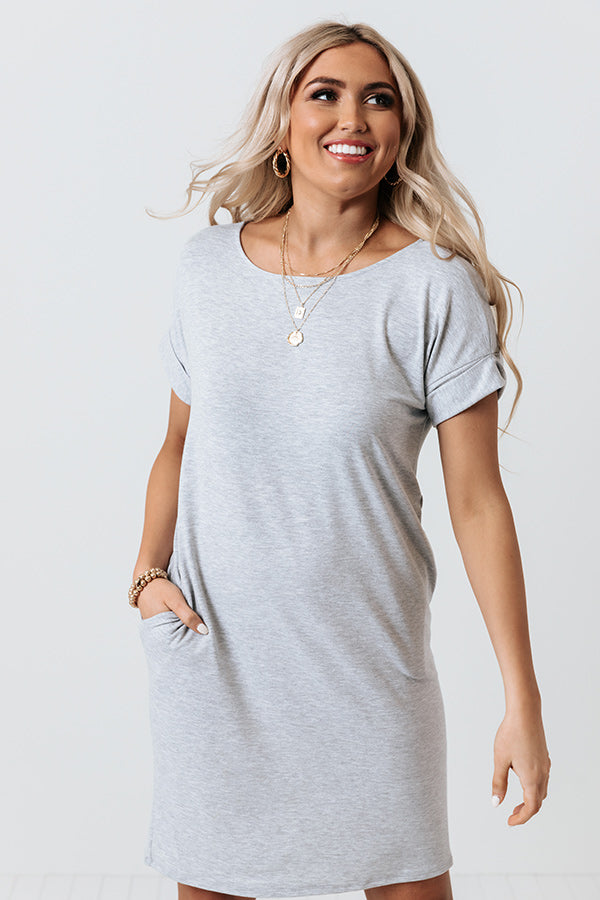 Hyde Park T-Shirt Dress In Grey Image - 3