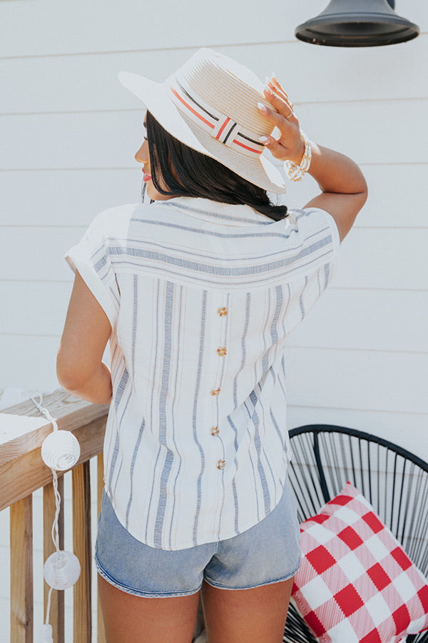 Marina Bay Stripe Top In Navy Image - 5