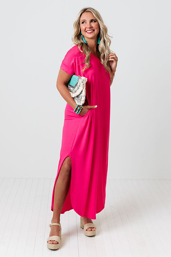 Thrive Vibes T-Shirt Maxi in Pink Image - 2