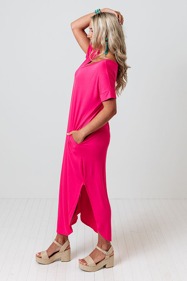 Thrive Vibes T-Shirt Maxi in Pink Image - 3