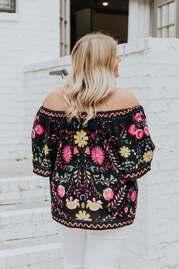 Mojitos In Mexico Floral Shift Top Curves Image - 4