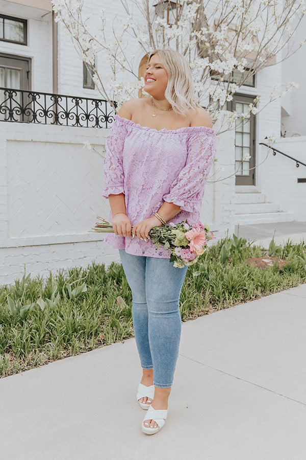 Learn Your Heart Lace Shift Top Curves Image - 4