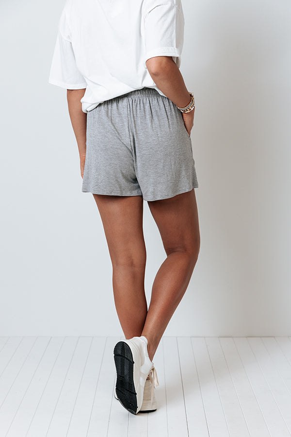 Iced Matcha Shorts In Grey Image - 4