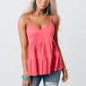 Hearts So Happy Babydoll Tank In Pink Image - 1