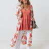 Sea Shine Babydoll Tunic Dress In Coral Image - 1