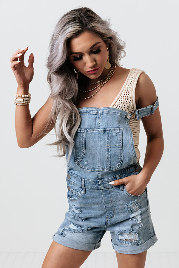 The Quinsi Distressed Overalls Image - 1