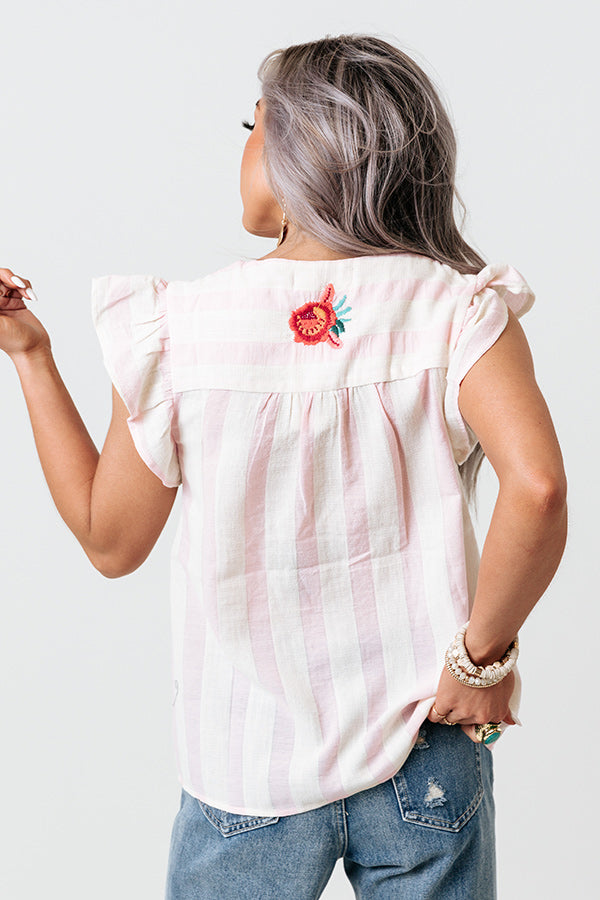 Private Island Embroidered Shift Top Image - 4