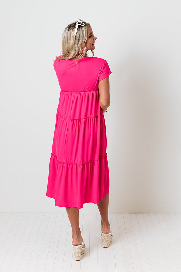 Serendipity Calling Midi In Hot Pink Image - 4