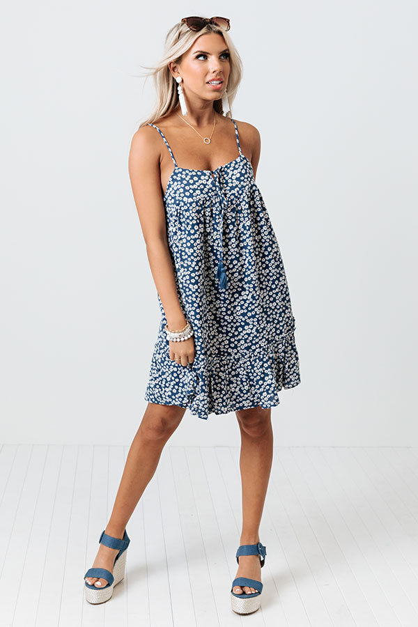 Starlit Summer Shift Dress In Blue Image - 2