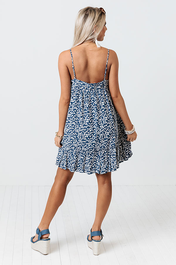 Starlit Summer Shift Dress In Blue Image - 4