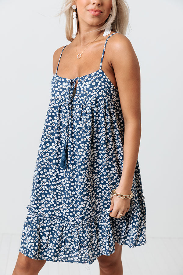 Starlit Summer Shift Dress In Blue Image - 3