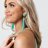 It's A Vibe Beaded Earrings In Turquoise Image - 1