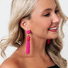 It's A Vibe Beaded Earrings In Fuchsia Image - 1