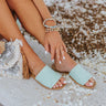 The Gardenia Woven Sandal In Mint Image - 1