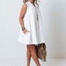 Windsor Castle Shift Dress In White Image - 1