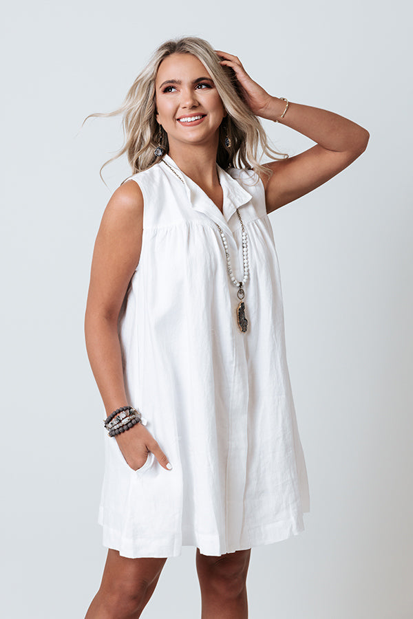 Windsor Castle Shift Dress In White Image - 2