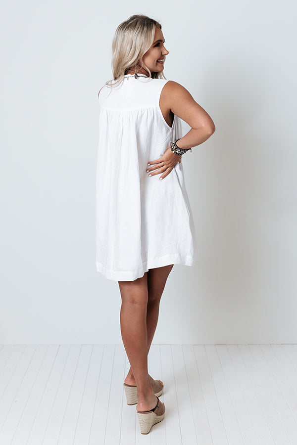 Windsor Castle Shift Dress In White Image - 5