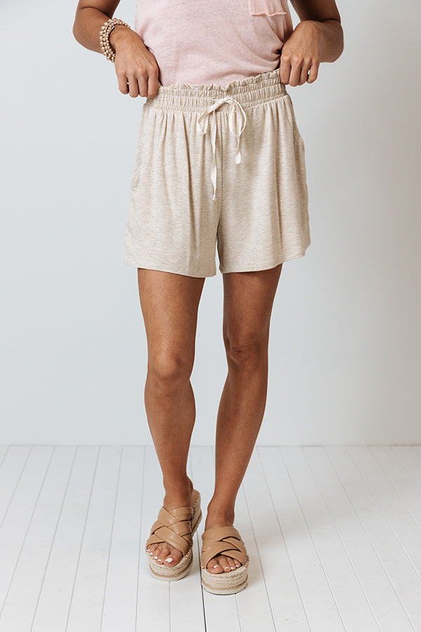 Iced Matcha Shorts In Cream Image - 2