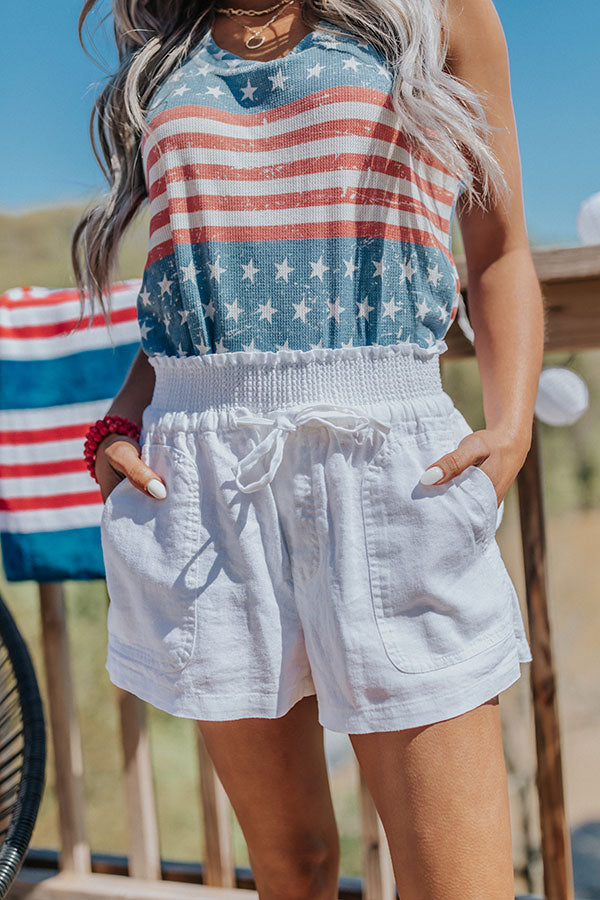 The Redmond Linen-Blend Shorts in White Image - 2