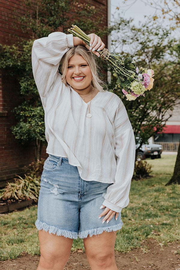 Wonder Years Shift Top In Iced Latte Curves Image - 1