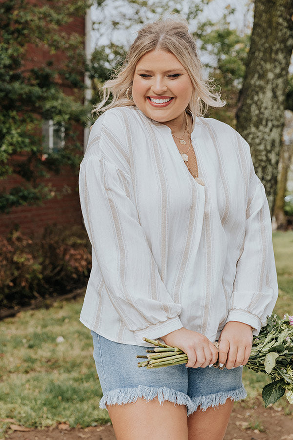 Wonder Years Shift Top In Iced Latte Curves Image - 5