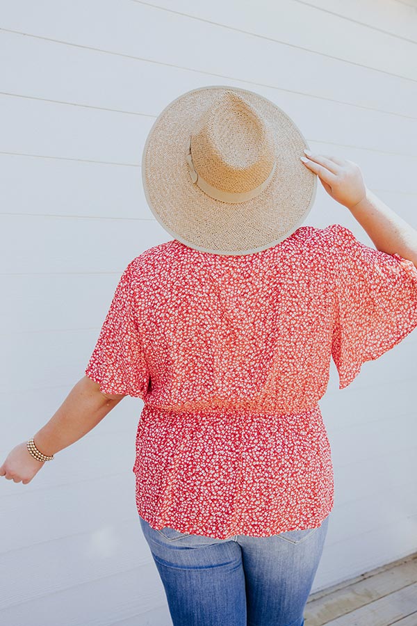 Mango Crush Wrap Top  Curves Image - 5