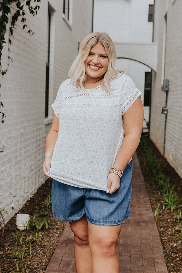 Permission To Smile Shift Top In Blue   Curves Image - 5