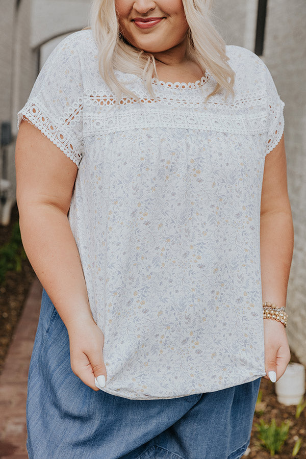 Permission To Smile Shift Top In Blue   Curves Image - 3