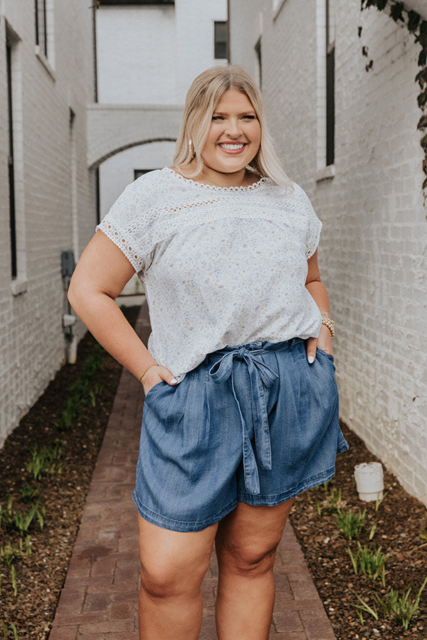 Permission To Smile Shift Top In Blue   Curves Image - 1