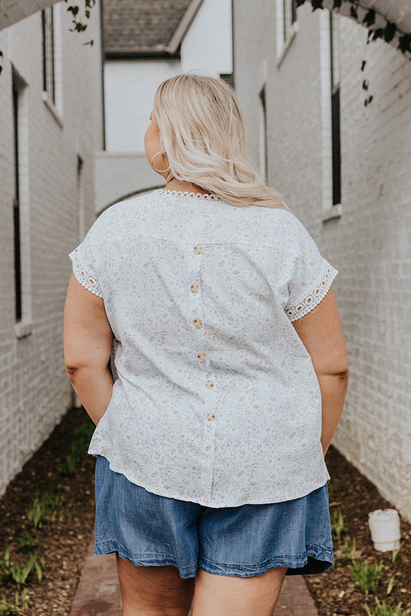 Permission To Smile Shift Top In Blue   Curves Image - 4